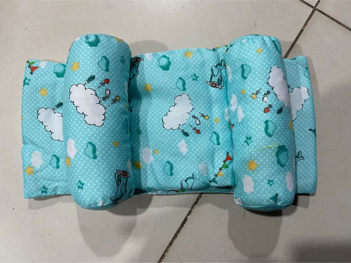 Soft Head Shaping Newborn Pillow for Flat Head Prevention, Breathable &amp; Portable Infant Cushion - Baby Head Shaping Pillow - Adjustable Newborn Baby Head Shaping Pillow ( Random Color &amp; Design ) - Without Box View Gallery - Pakistan