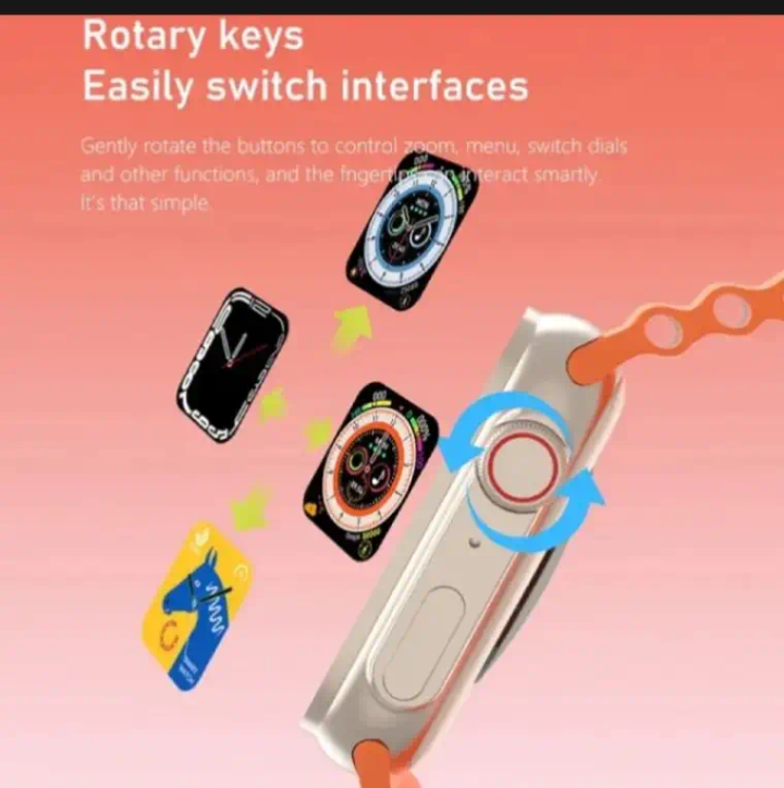7 in 1 Ultra Smart Watch | 2.0" LCD | 7 Premium Straps | Bluetooth Calling | Wireless Charging | Heart Rate, GPS &amp; Sleep Tracker - Multicolor Strap (Random Box) View Gallery - Pakistan