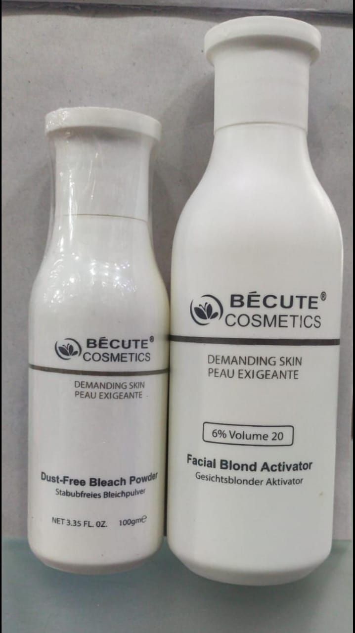 Becute skin polish set - Becute Bleach Powder &amp; Facial Blonde Activator View Gallery - Pakistan