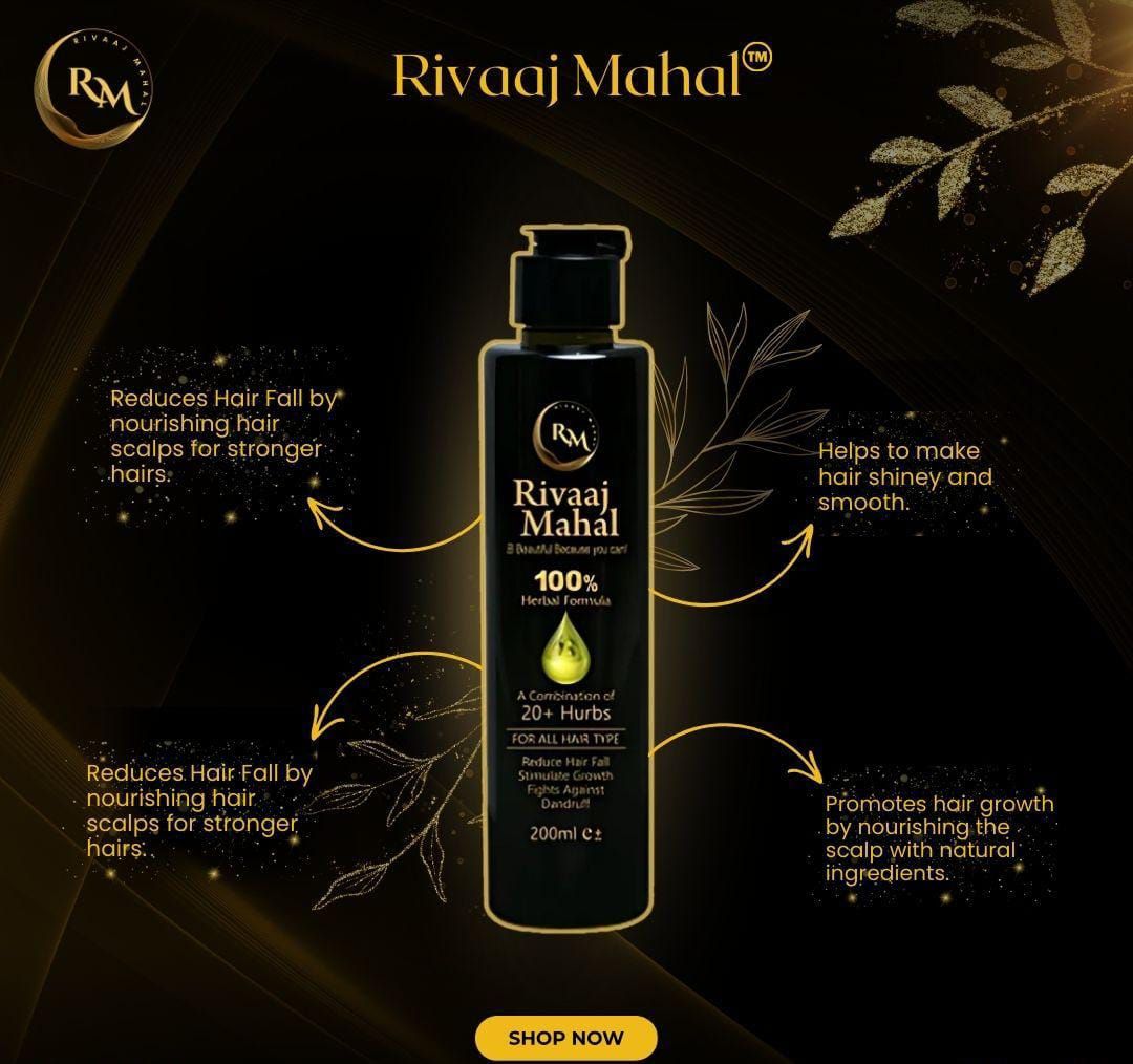 Rivaj Mahal Hair Oil Your Ultimate Hair Care Solution - 200ml View Gallery - Pakistan