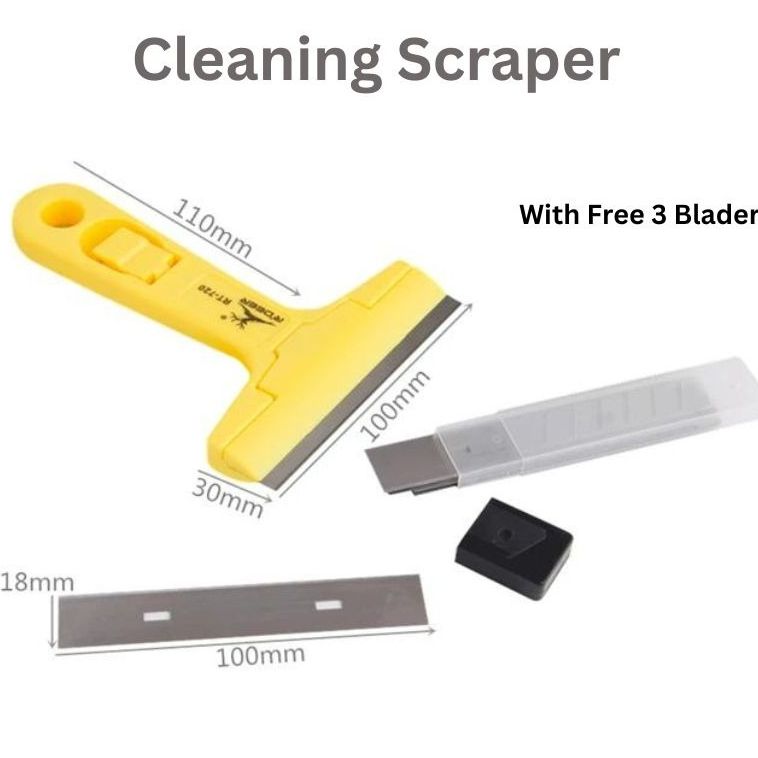 Heavy-Duty Razor Blade Scraper Tool for Removing Labels, Stickers, Caulk, Adhesive &amp; Paint – Multipurpose Cleaning Tool for Glass, Tiles &amp; Smooth Surfaces | Wall Scraper |Scraper With Blade |  View Gallery - Pakistan
