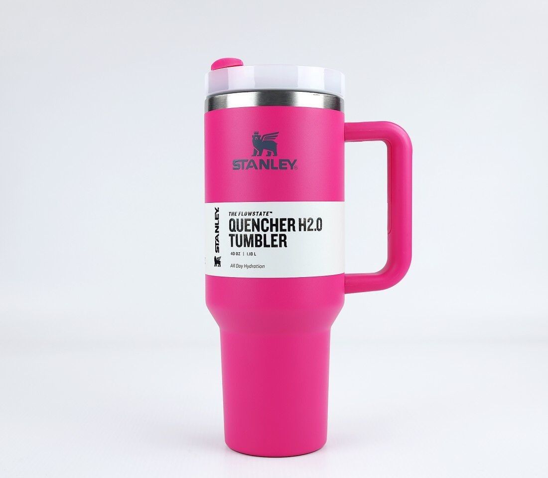 Stanley 40 Oz (1200ML) Stainless Steel Vacuum Insulated Tumbler with Straw – Leak-Proof Quencher Cup for Hot &amp; Cold Beverages, Travel Mug, Gym Water Bottle, Coffee Thermos -Random Colors | Stanley | (With Box) View Gallery - Pakistan
