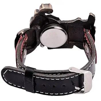 Men’s Motorcycle-Inspired Analog Wrist Watch with Bike Look Stainless Steel Dial – Stylish Daily Watch with Premium Leather Strap (Without Box) View Gallery - Pakistan