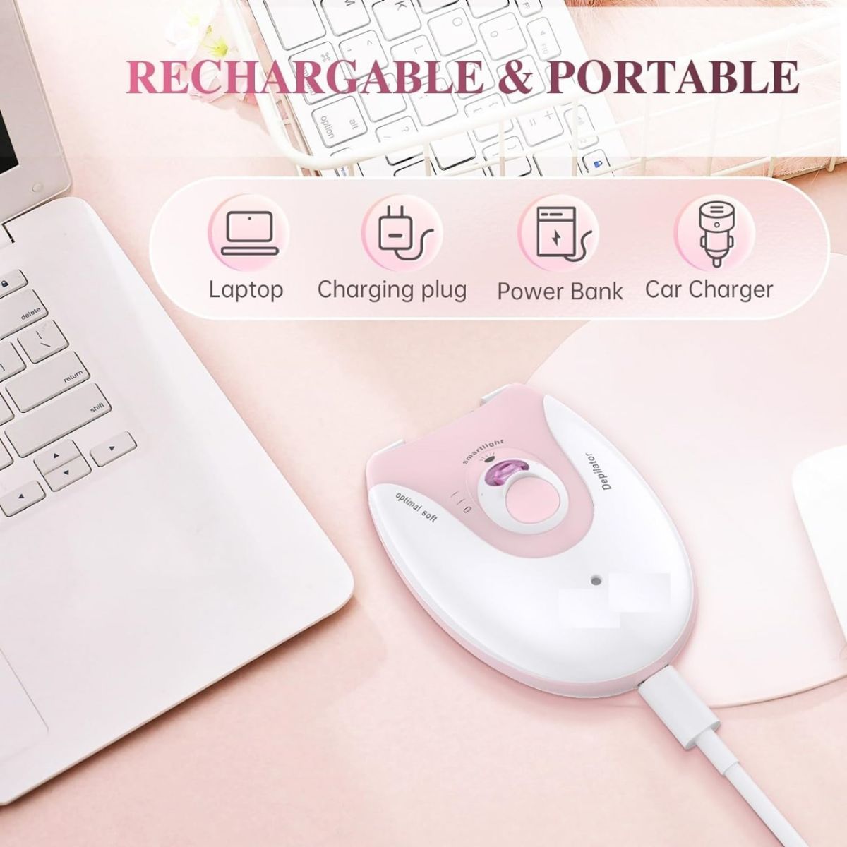 Daling DL-6032 Cordless Ladies Epilator with 2-Speed Adjustment, Painless Hair Removal, Rechargeable, Compact and Easy to Use for Legs, Arms, Underarms View Gallery - Pakistan