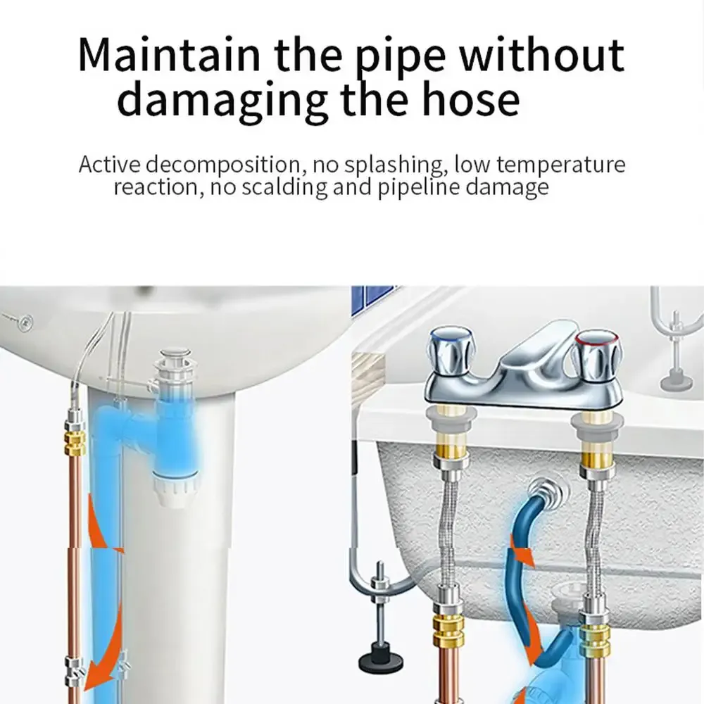 Multipurpose Drain Cleaner – Powerful Pipeline Dredging Agent for Kitchen Sink &amp; Bathroom | Odor Removal &amp; Clog Dis-solver View Gallery - Pakistan
