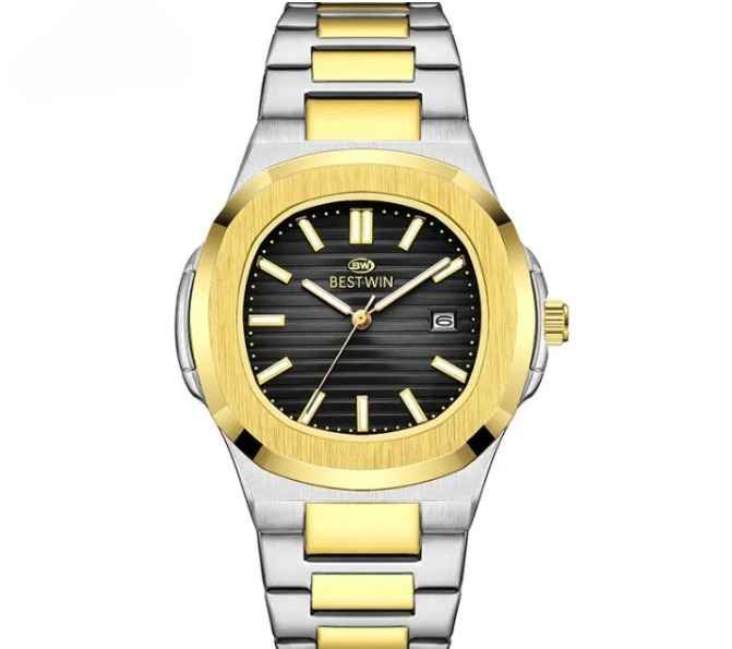 BESTWIN BW-137 Men's Luxury Quartz Watch Stainless Steel Watch – Classic Analog Display, Stainless Steel Strap, Waterproof Design, Ideal for Business and Casual Wear |Mans Watch (Without Box) View Gallery - Pakistan