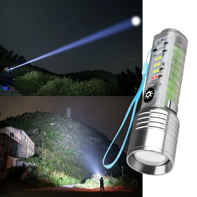 Coba Mini LED Torch Light - Coba CB 1658 – Super Bright Handheld Tactical Light  | Multiple Modes | Zoom-able Electric Flashlight for Camping, Hiking &amp;amp; Cycling ( Random Color )