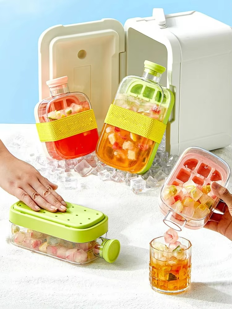 My Crush Cup Ice Cube Tray, Water Bottle Ice Cube Tray, Cool Summer Ice Cube Cup, Upgraded Ice Cube Bottle, Reusable Press-to-Cold Ice Cube Hydration - 500ml - Random Color View Gallery - Pakistan