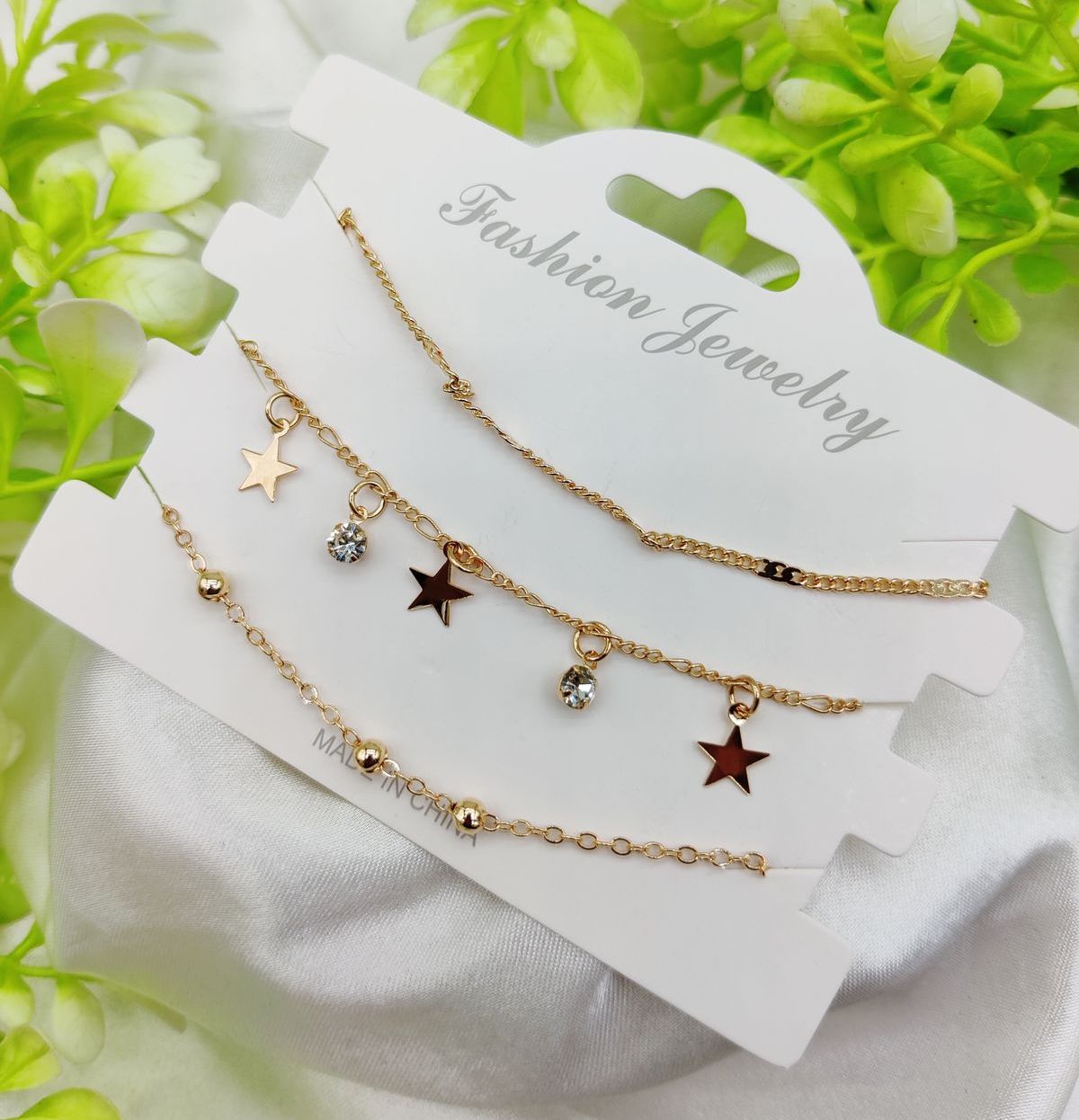 Imported Triple-Layered Adjustable Bracelet Set | Best Quality Artificial Bracelet For Girls &amp; Women | Bracelet For Every Occasion | Elegant Design View Gallery - Pakistan