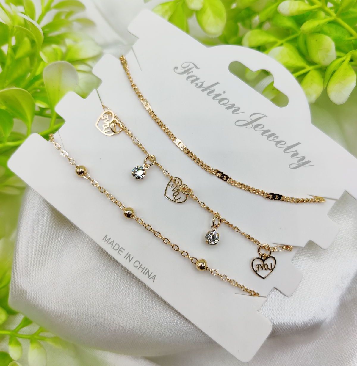 Imported Triple-Layered Adjustable Bracelet Set | Best Quality Artificial Bracelet For Girls &amp; Women | Bracelet For Every Occasion | Elegant Design View Gallery - Pakistan