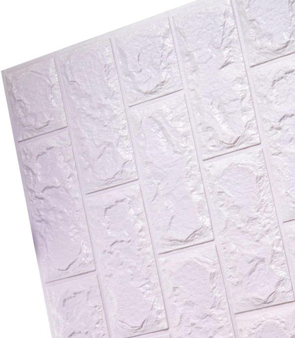 3d Wall Sticker White Brick Sheet | Bedroom Home Decor Waterproof Self Adhesive Living Room Wallpaper(70×77 cm) View Gallery - Pakistan