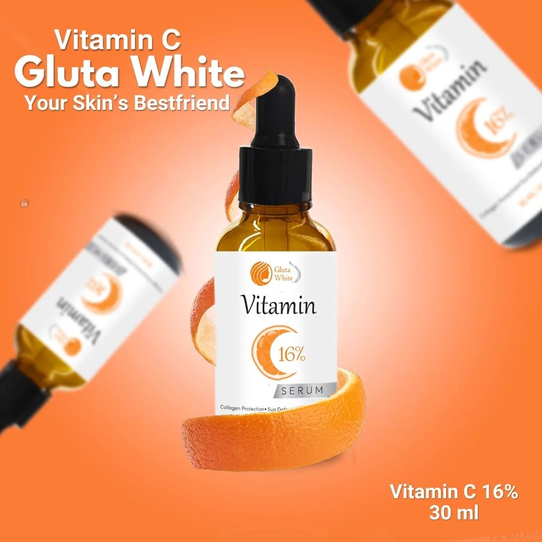 Vitamin C Serum for Face Glowing &amp;amp; Dark Spots | Gluta White Vitamin C 16% Serum | Best Quality Skin Care Serum | Serum For Glowing Serum - 30 ml