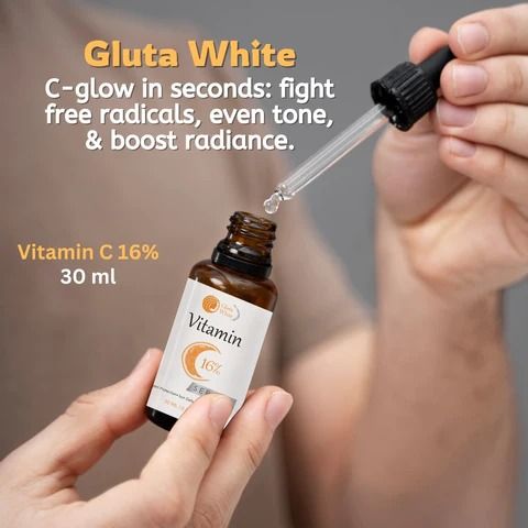 Vitamin C Serum for Face Glowing &amp; Dark Spots | Gluta White Vitamin C 16% Serum | Best Quality Skin Care Serum | Serum For Glowing Serum - 30 ml View Gallery - Pakistan