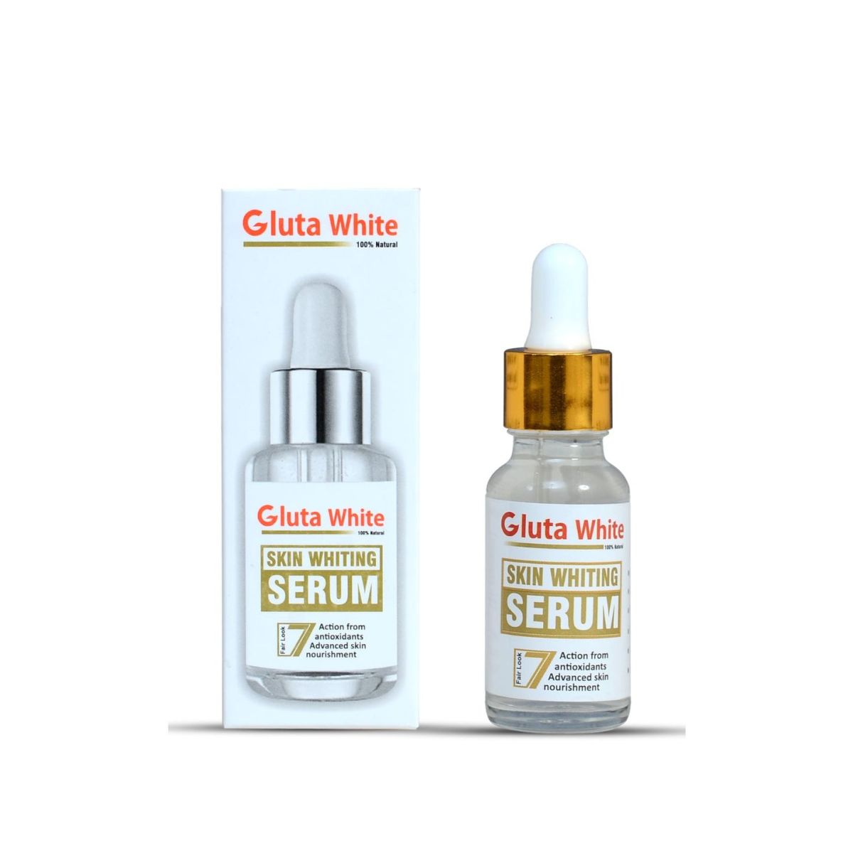 Gluta White Face Glowing Serum | Glutathione-Based Brightening | Hydration &amp; Antioxidant Protection 30 ml  View Gallery - Pakistan