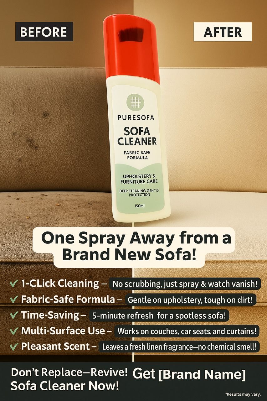 Puresofa | Sofa Cleaner Spray | Upholstery &amp; Fabric Safe | Deep Cleaning | Stain Remover | Fast Dry | Pleasant Scent | 150ml View Gallery - Pakistan