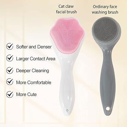 1 PCs Silicone Face Scrubber Exfoliating Brush, Manual Handheld Massager , Facial Cleansing and Blackhead Scrubber, Soft Bristles for Face Skincare ( Random Color ) View Gallery - Pakistan