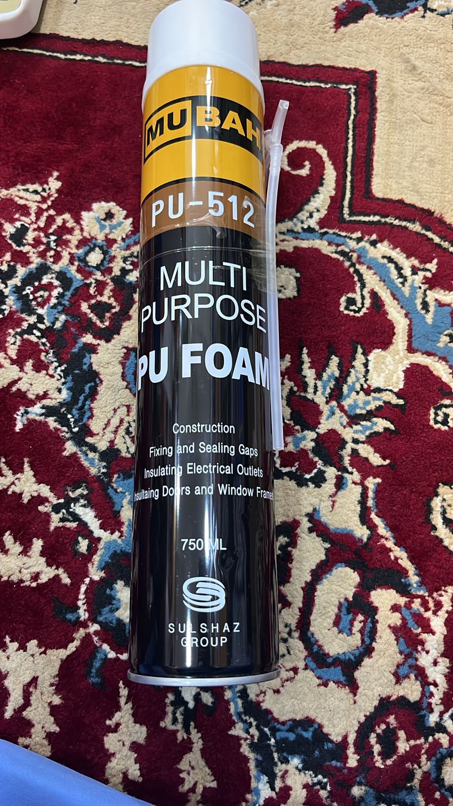 Mubah PU Foam Spray 750ml – Multipurpose Expanding Foam for Gaps, Joints, and Crack Filling | PU 512 High-Performance Sealant View Gallery - Pakistan