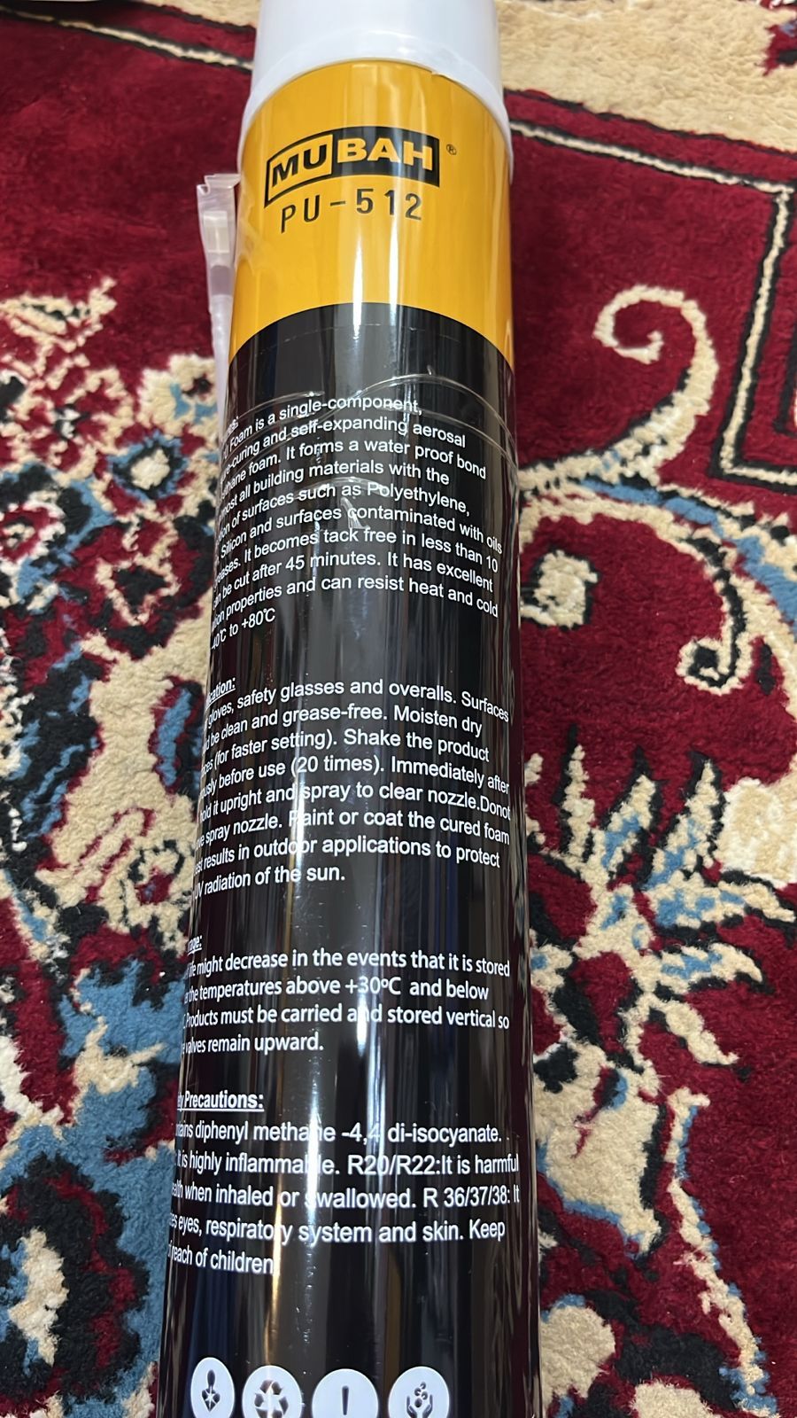 Mubah PU Foam Spray 750ml – Multipurpose Expanding Foam for Gaps, Joints, and Crack Filling | PU 512 High-Performance Sealant View Gallery - Pakistan