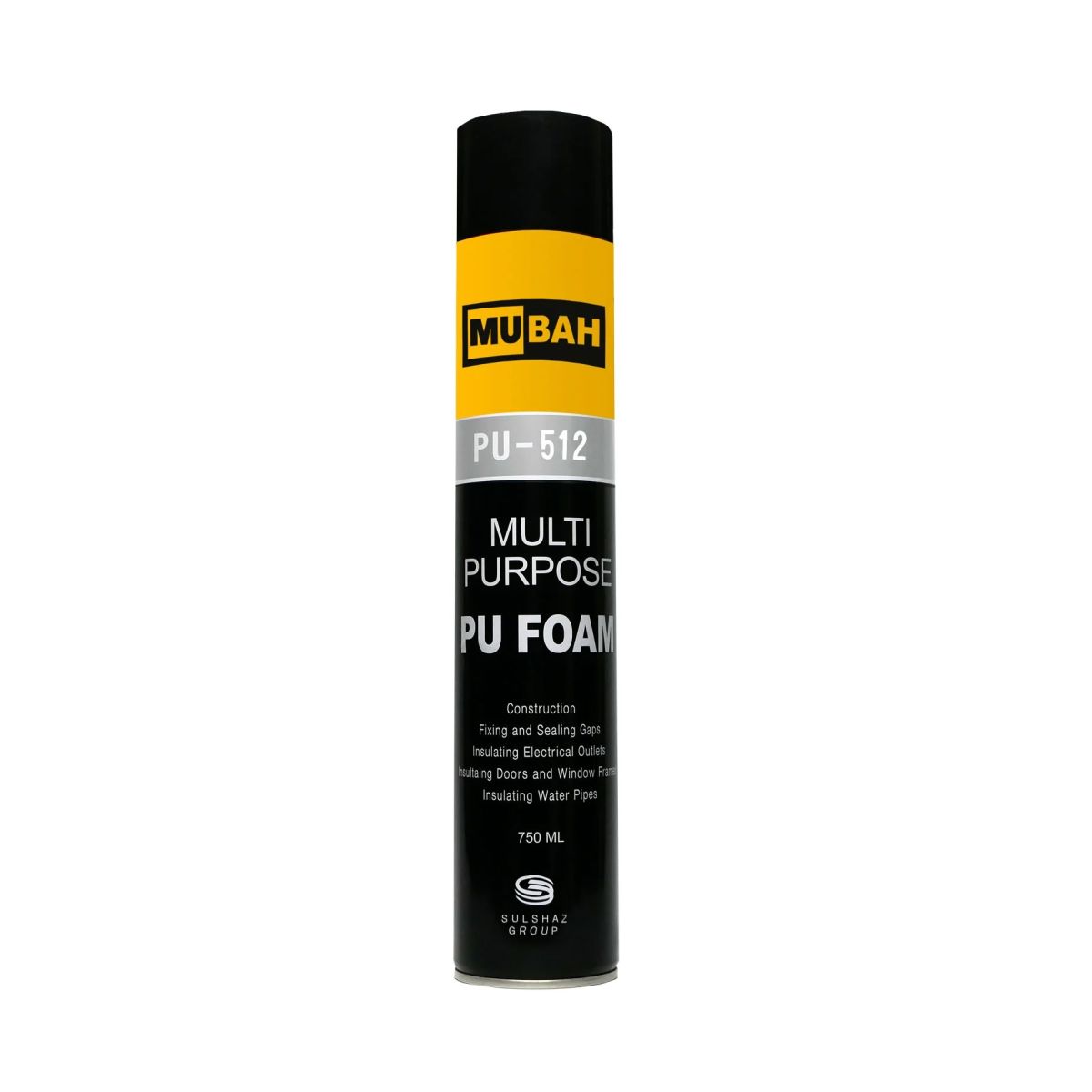 Mubah PU Foam Spray 750ml – Multipurpose Expanding Foam for Gaps, Joints, and Crack Filling | PU 512 High-Performance Sealant View Gallery - Pakistan
