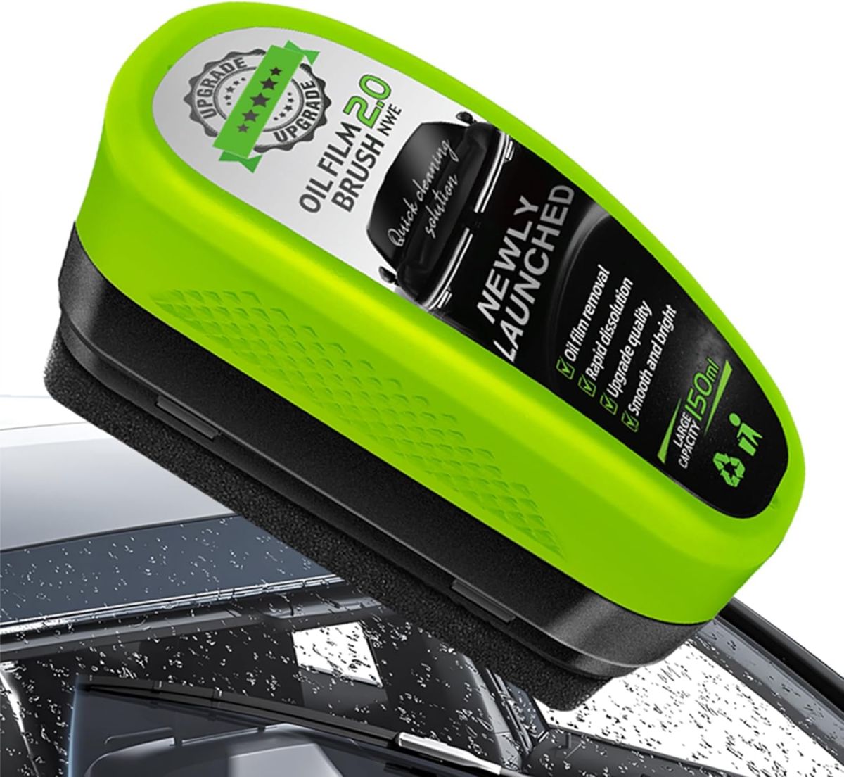 1Pc Oil Film Brush 2.0, Clear Vision Glass Cleaner, Clearview Shield Clear Vision Windshield Cleaner, Car Windows (With extra liquid) View Gallery - Pakistan