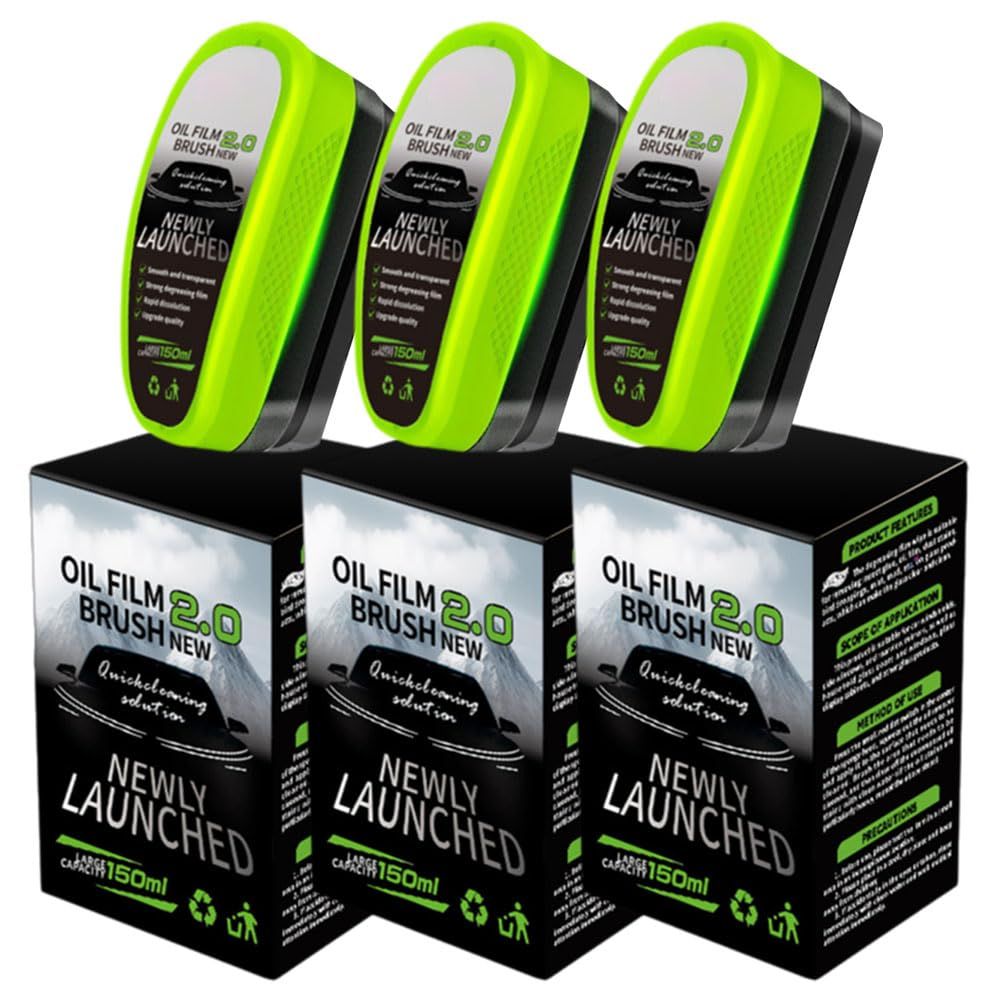 1Pc Oil Film Brush 2.0, Clear Vision Glass Cleaner, Clearview Shield Clear Vision Windshield Cleaner, Car Windows (With extra liquid) View Gallery - Pakistan