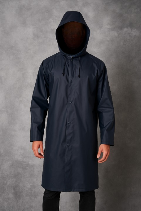 Premium Waterproof Long Raincoat with Adjustable Hood – Unisex Outdoor Protection (Random Color)