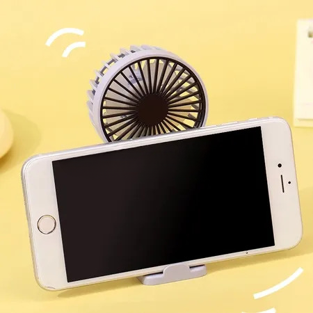 Portable Mini Rechargeable Fan – Single Speed Air Cooler for Summer Use (Random Colors) View Gallery - Pakistan