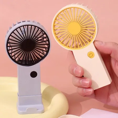 Portable Mini Rechargeable Fan – Single Speed Air Cooler for Summer Use (Random Colors) View Gallery - Pakistan