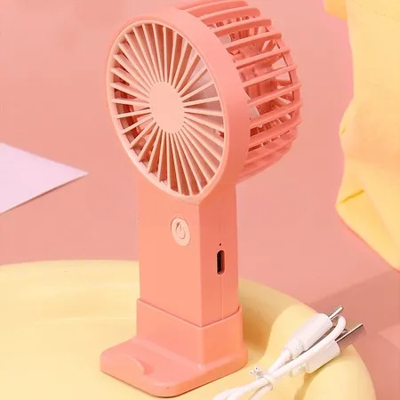 Portable Mini Rechargeable Fan – Single Speed Air Cooler for Summer Use (Random Colors) View Gallery - Pakistan