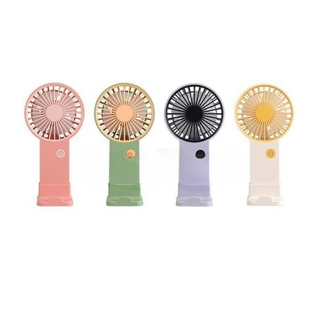 Portable Mini Rechargeable Fan – Single Speed Air Cooler for Summer Use (Random Colors) View Gallery - Pakistan
