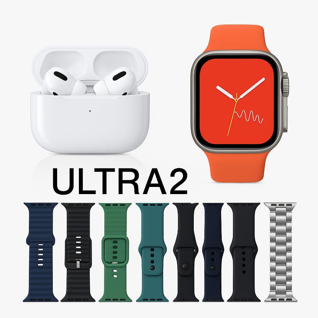 AirPods Pro 2 + Ultra 7-in-1 Smartwatch Combo | Premium Sound &amp;amp; Style Deal