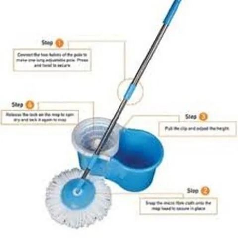 360° Rotating Head Mops with Bucket Mob Deep-cleaning magic mop-microfiber mop View Gallery - Pakistan