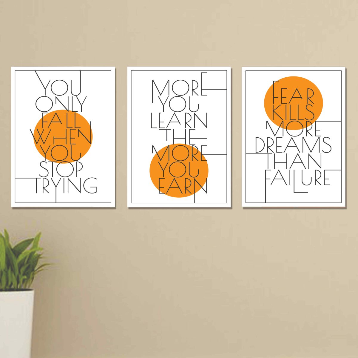 Set of 3 Wall Art Wooden Phototile Frames for Wall Decor