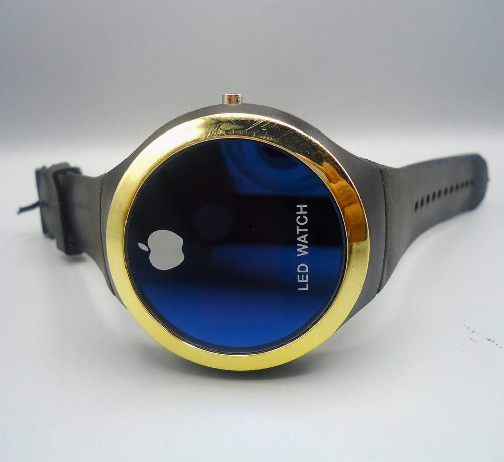 Round Shape Led Digital Watch with Apple Logo Digital Watch For Men and Women ( Random Color ) - Without Box View Gallery - Pakistan