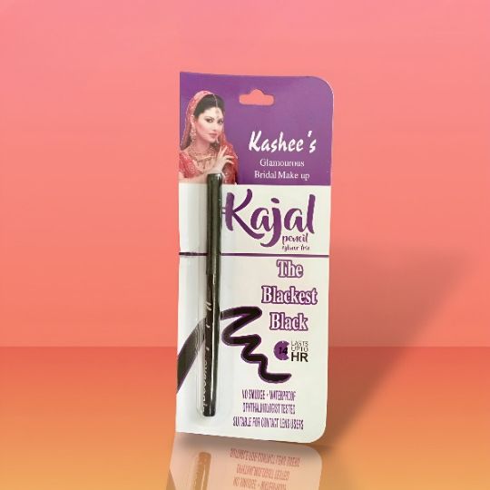 Pack Of 01 - Kashee's Black Kajal Pencil - Kajal Pencil For Eyes - Kashee Kajal Pencil For Girls - Best Quality Kajal