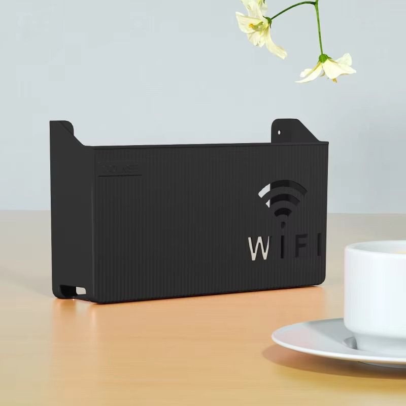WiFi Router Shelf &amp; Cable Organizer – Wall-Mount ABS Plastic Storage Box for Routers, Power Strips &amp; Cables (Random Colors) View Gallery - Pakistan