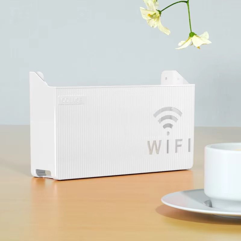 WiFi Router Shelf &amp; Cable Organizer – Wall-Mount ABS Plastic Storage Box for Routers, Power Strips &amp; Cables (Random Colors) View Gallery - Pakistan