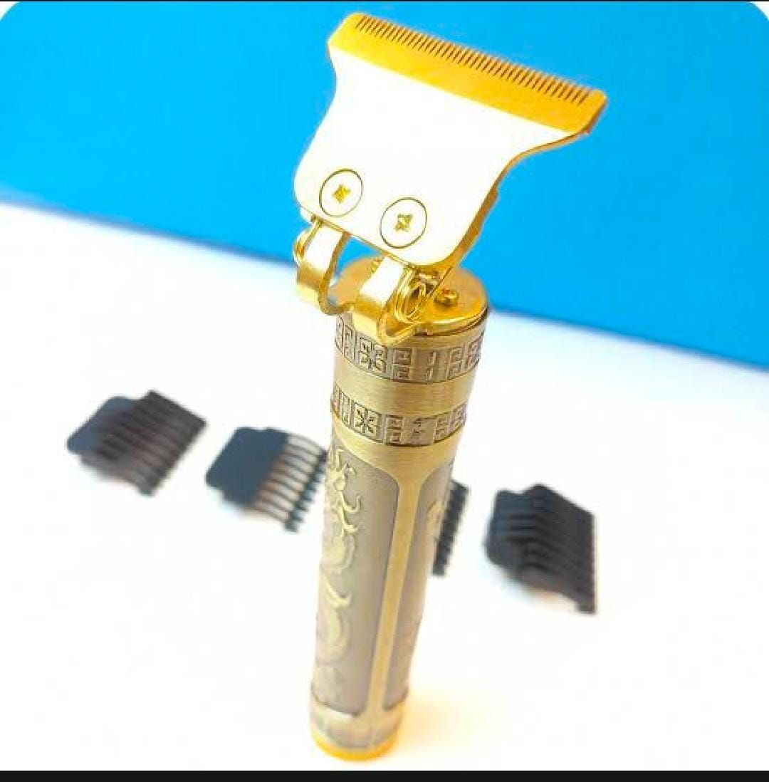 Metal Body - Vintage T9 Trimmer and Hair Clipper Cutting Machine For Men | Dragon Design | Golden Color Trimmer View Gallery - Pakistan
