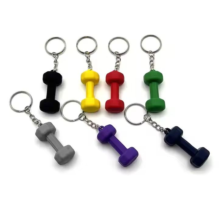 01 PCs Dumbbell Keychain Pendant PVC Barbell Men Car Key Chain Creative Sport Fitness Club Commemorative Small Gift | Key-Chain For Boys &amp; Men's ( Random Color ) View Gallery - Pakistan
