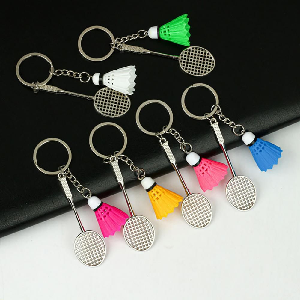 01 PCs Metal Badminton Racket &amp;amp; Ball Keychain – Stylish Keyring Gift for Girls’ Bags &amp;amp; Boys | Random Color Key-Chain