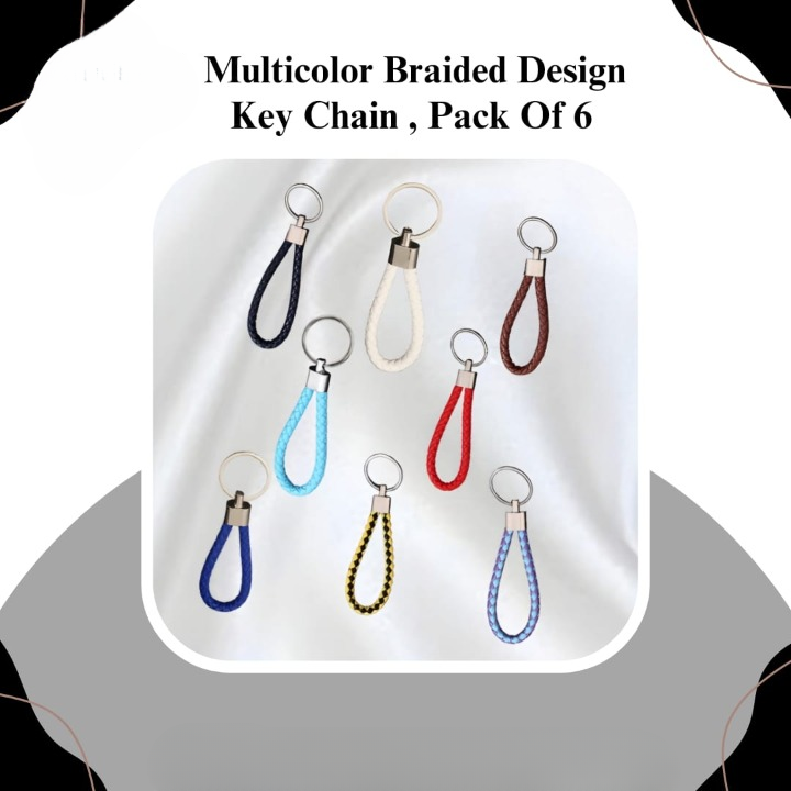 01 PCs Multi Color Braided Design Keychain | Best Quality Keychain ( Random Color ) - Key-Chain For Bikes &amp; Cars View Gallery - Pakistan
