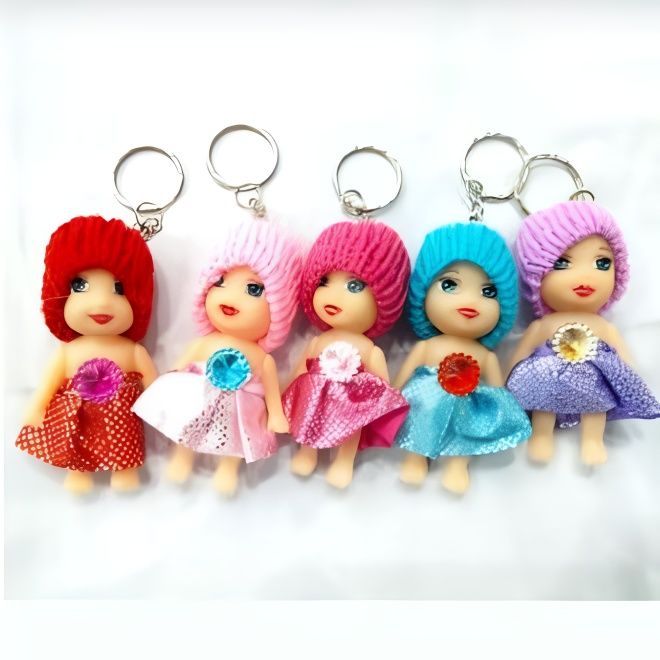 Small Size Doll Key chain For Girls Key Ring Key Holder Key Chain (Random color) View Gallery - Pakistan