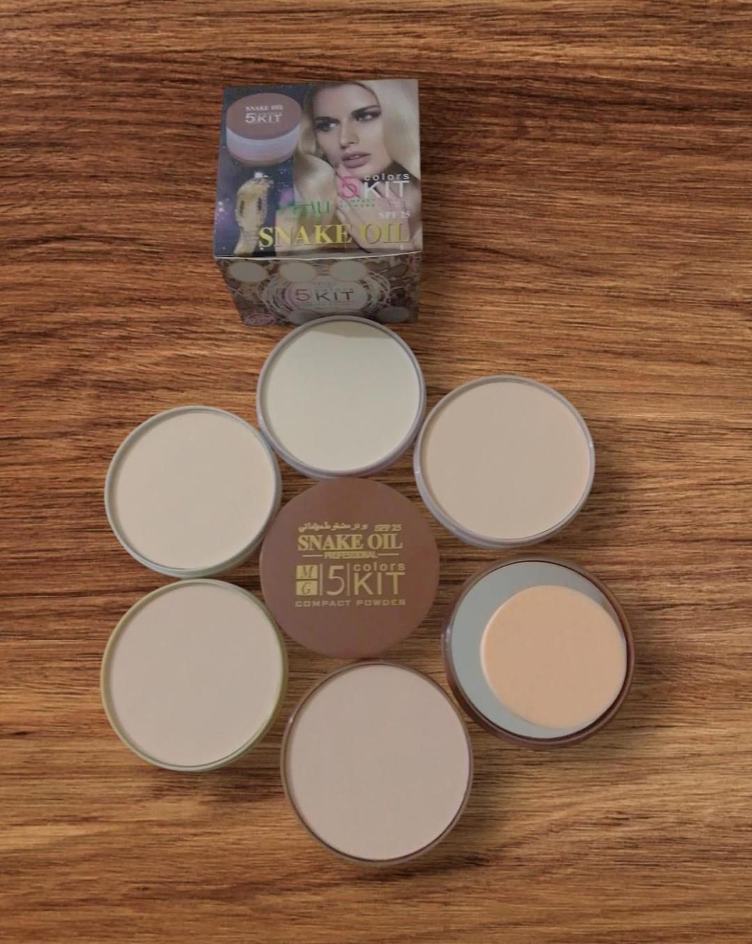 Pack Of 01 - 5 in 1 | Multi-Shade Face Powder Palette with Mirror | Compact Makeup Kit for All Skin Tones | Natural Finish &amp; Easy Blending View Gallery - Pakistan