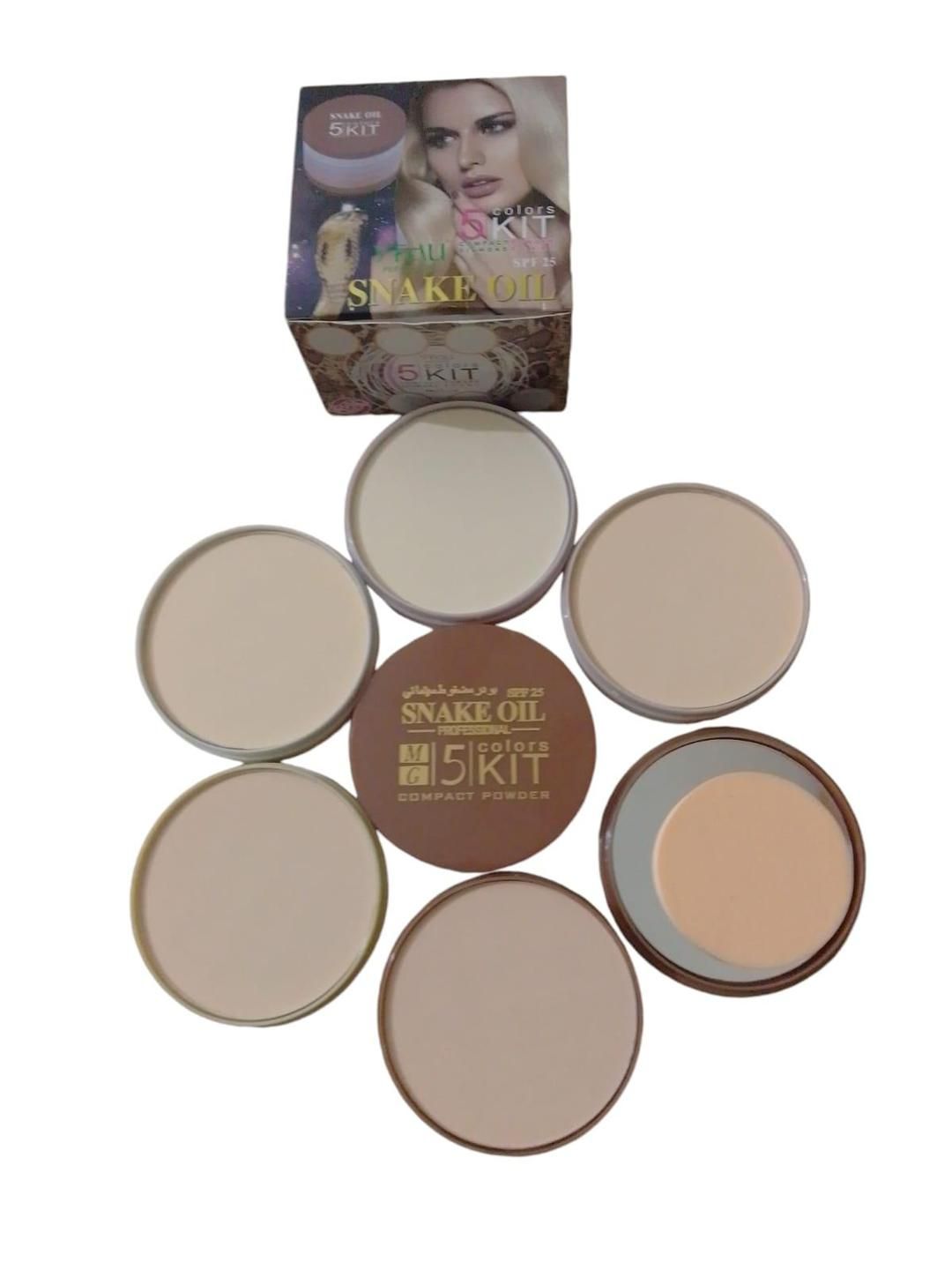 Pack Of 01 - 5 in 1 | Multi-Shade Face Powder Palette with Mirror | Compact Makeup Kit for All Skin Tones | Natural Finish &amp; Easy Blending View Gallery - Pakistan