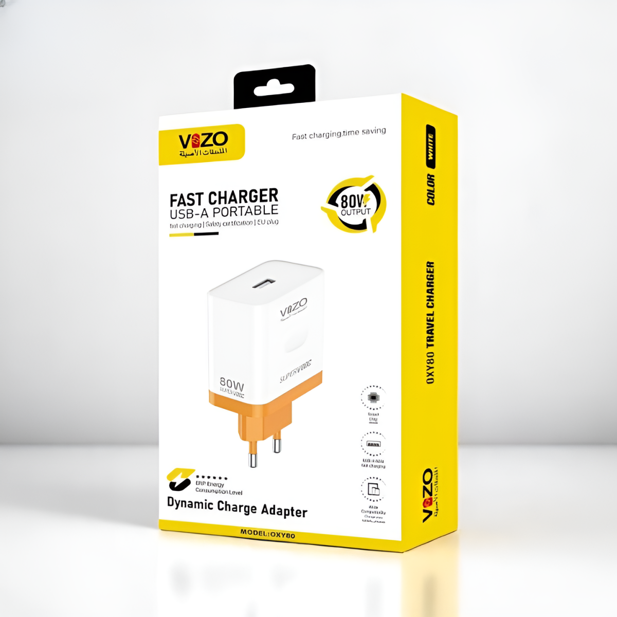 Oxy 80 – Universal Fast Charger with 80W Output | Best Quality Charger - Android Charger - Mobile Phone Charger - Type-C Cable Charger