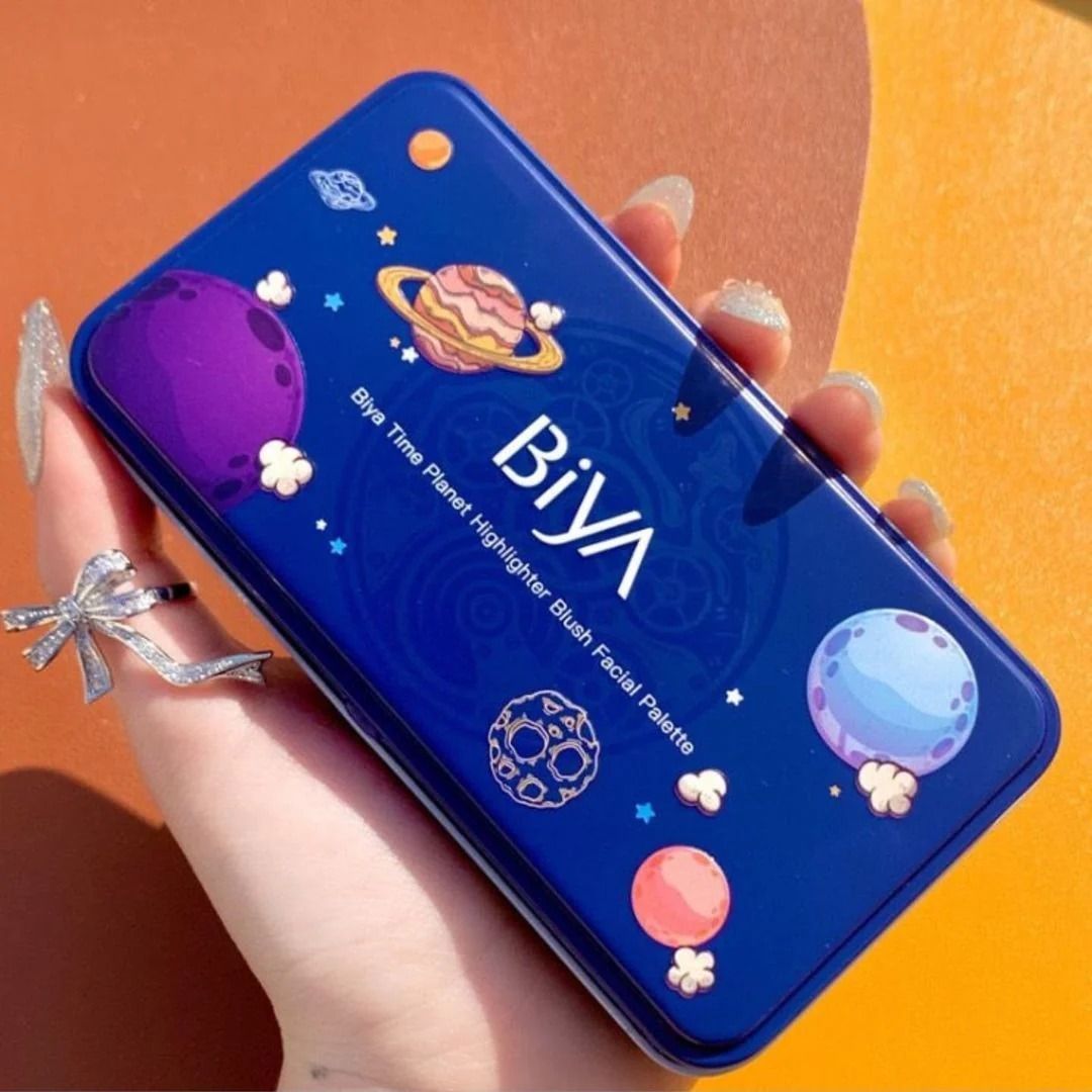 3 in 1 Colors Facial Blush Gradual Powder Blusher Shimmer Highlighter Three-dimensional Brightening Powder Blusher Palette - Biya Korean Highlighter &amp;amp; Blush Palette