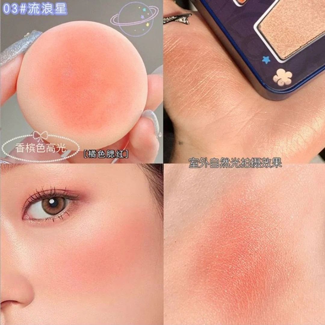 3 in 1 Colors Facial Blush Gradual Powder Blusher Shimmer Highlighter Three-dimensional Brightening Powder Blusher Palette - Biya Korean Highlighter &amp; Blush Palette View Gallery - Pakistan