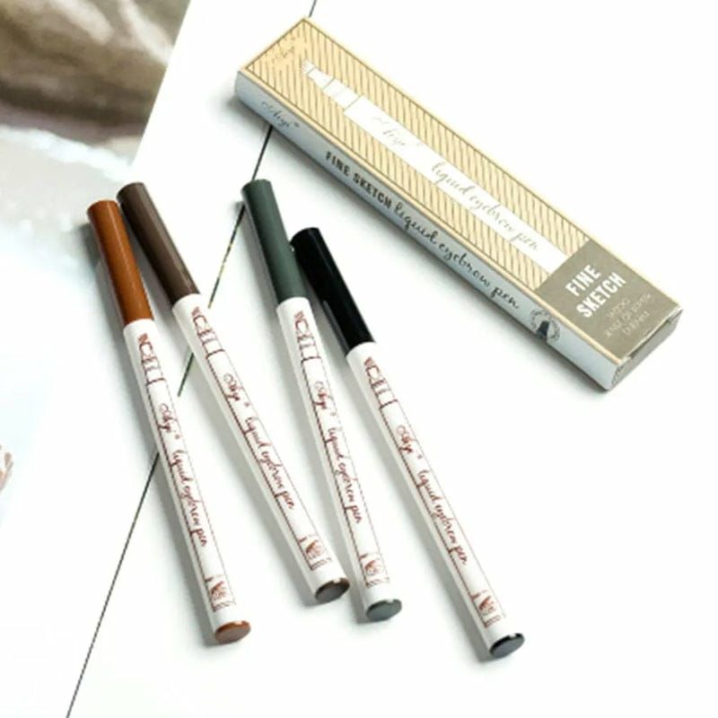 4 Tip Waterproof Eyebrow Pen | Waterproof Tattoo Tint Fine Sketch Liquid Eyebrow Pencil | Createsur Natal Makeup Effect View Gallery - Pakistan