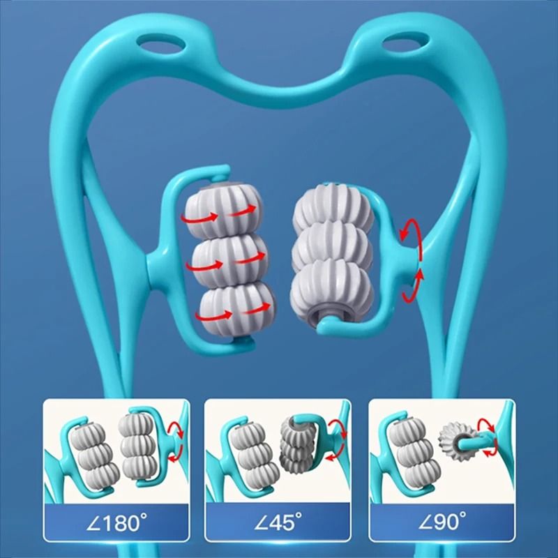 6 Wheel Pressure Point Neck Massager Relieve Neck, Back And Shoulder Pain (Random Color) View Gallery - Pakistan