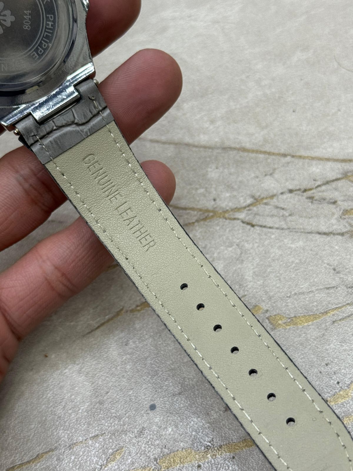 Patek Philippe Nautilus 8044 – Grey Gold Tone | 3ATM Water Resistant Luxury Watch Without Box View Gallery - Pakistan